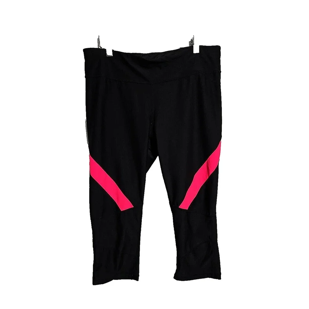 Xersion Black Activewear Workout Yoga Gym Pull On Leggings‎ Womans Size Large